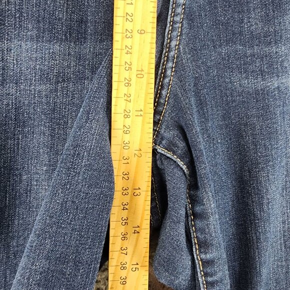 RFM Jeans Womens 18 Blue Stretch High Rise Capri *GUC* - Picture 5 of 15
